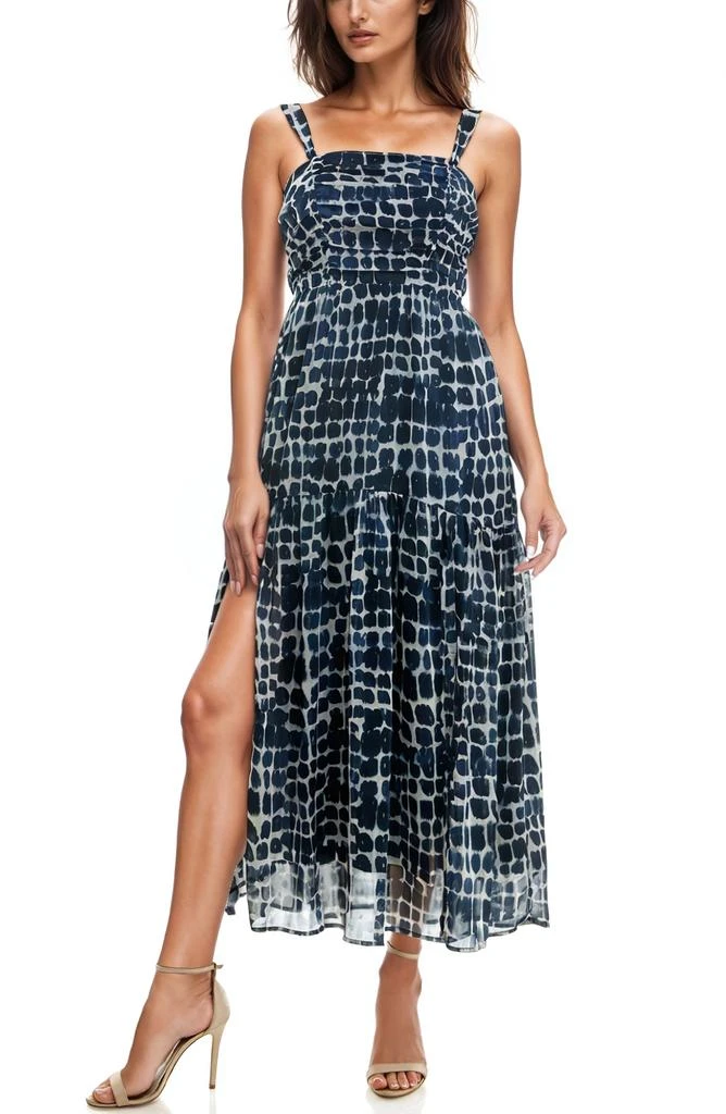 Socialite Metallic Gathered Maxi Dress 3