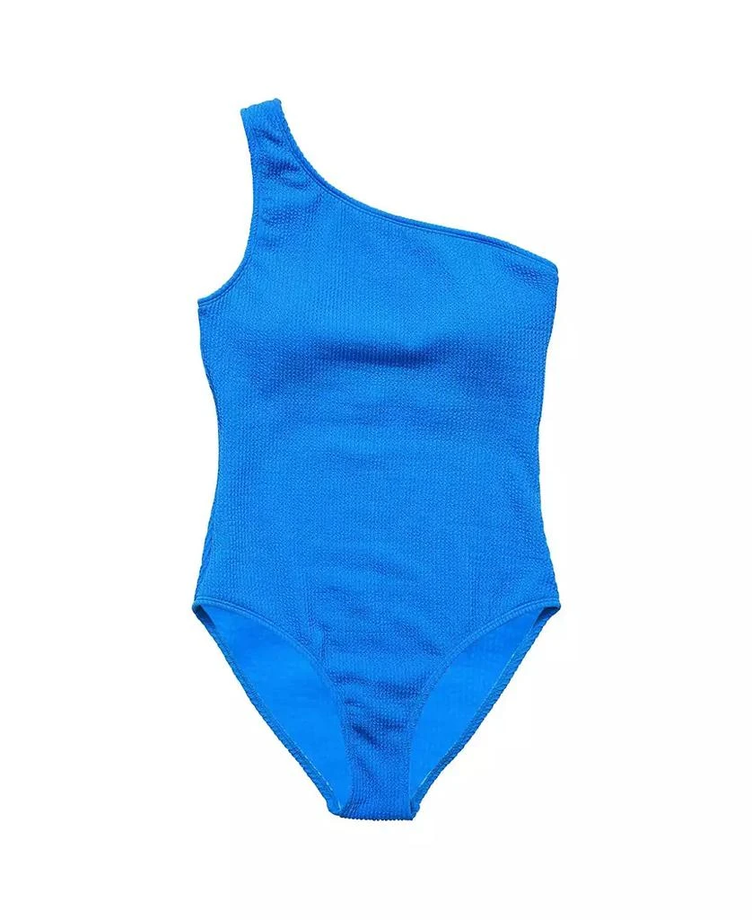 Snapper Rock Women's Marine Blue One Shoulder Swimsuit 1