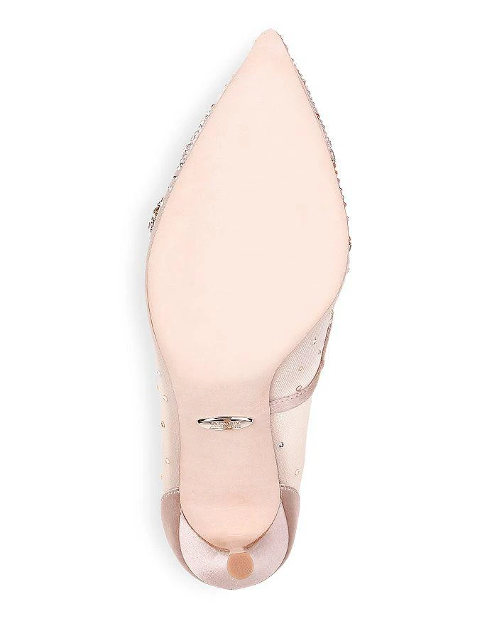 Badgley Mischka Women's Quintana Glitter & Mesh High-Heel Pumps 6