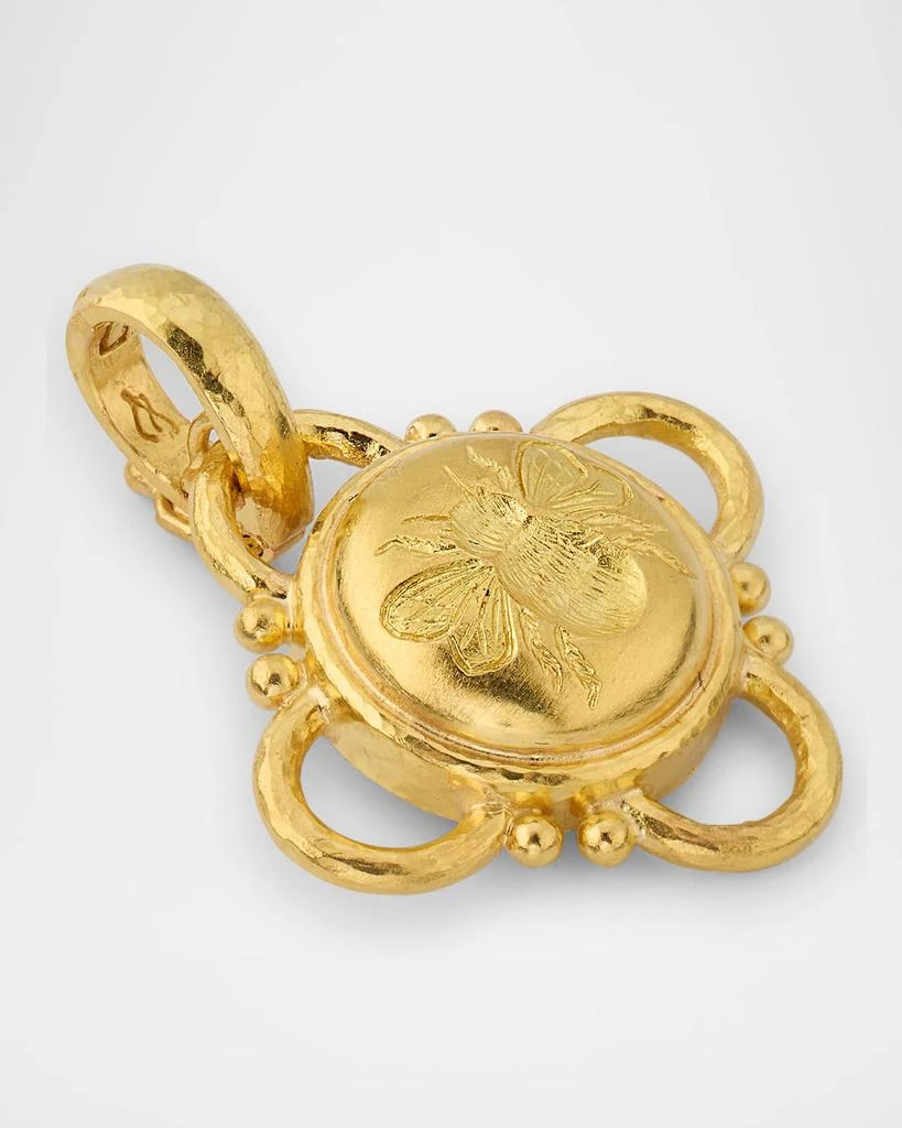 Elizabeth Locke 19K Yellow Gold Gold 16mm Round Fat Bee Pendant 3