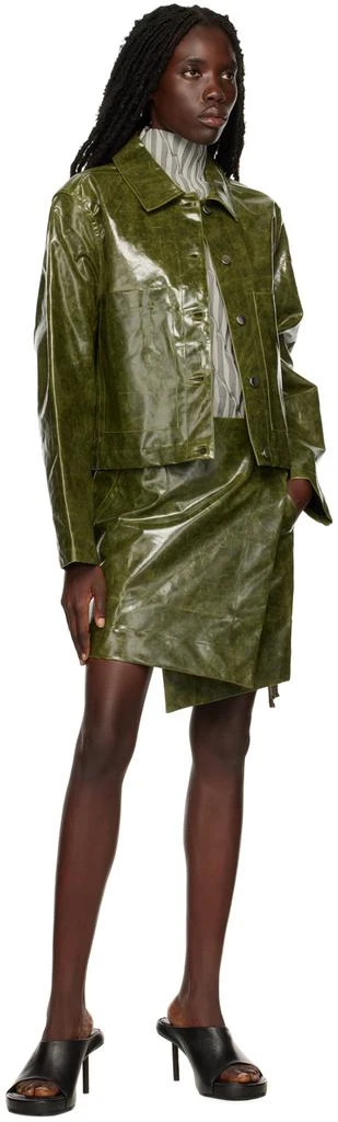 Song for the Mute Green Wrap Around Miniskirt 4