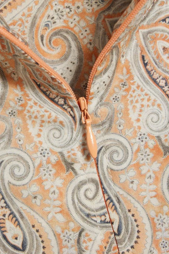 ROSETTA GETTY Printed cotton-blend poplin top 4
