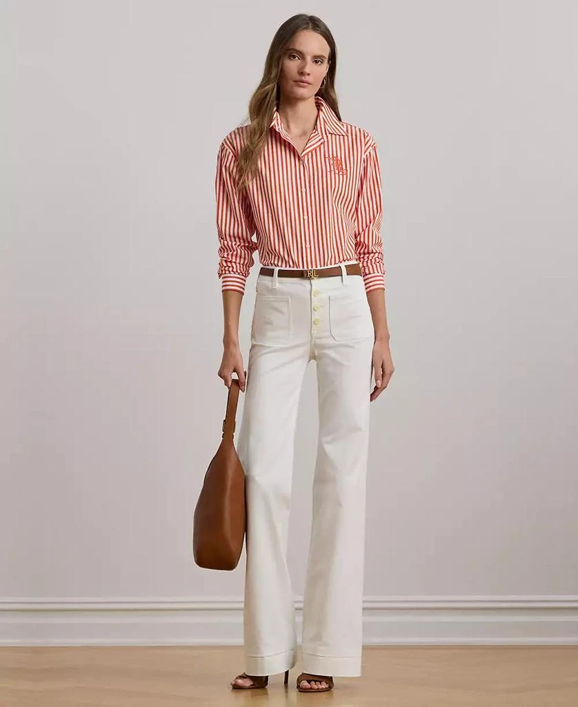 Ralph Lauren Women's Relaxed-Fit Striped Broadcloth Shirt 4