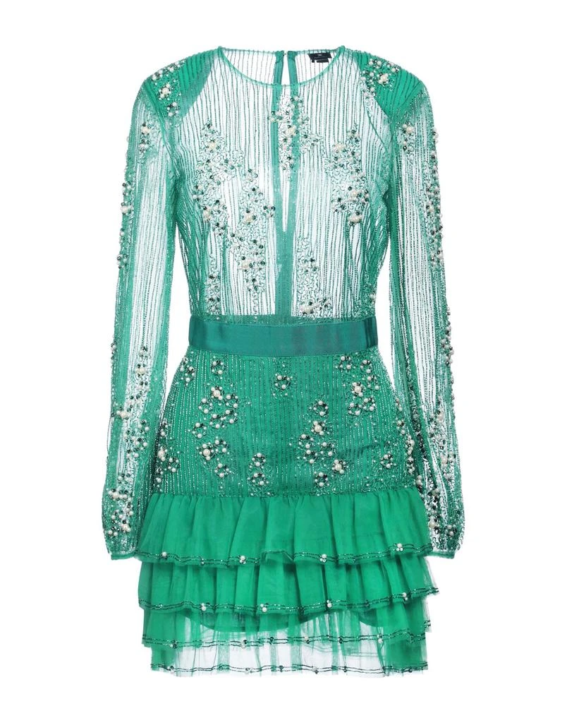 elisabetta franchi dress green Elisabetta Franchi Mini Linen-Blend Dress $496.08 USD main image 1