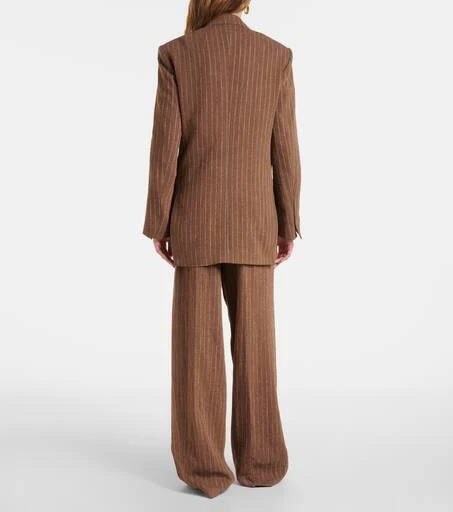 Dries Van Noten Striped linen-blend blazer 3
