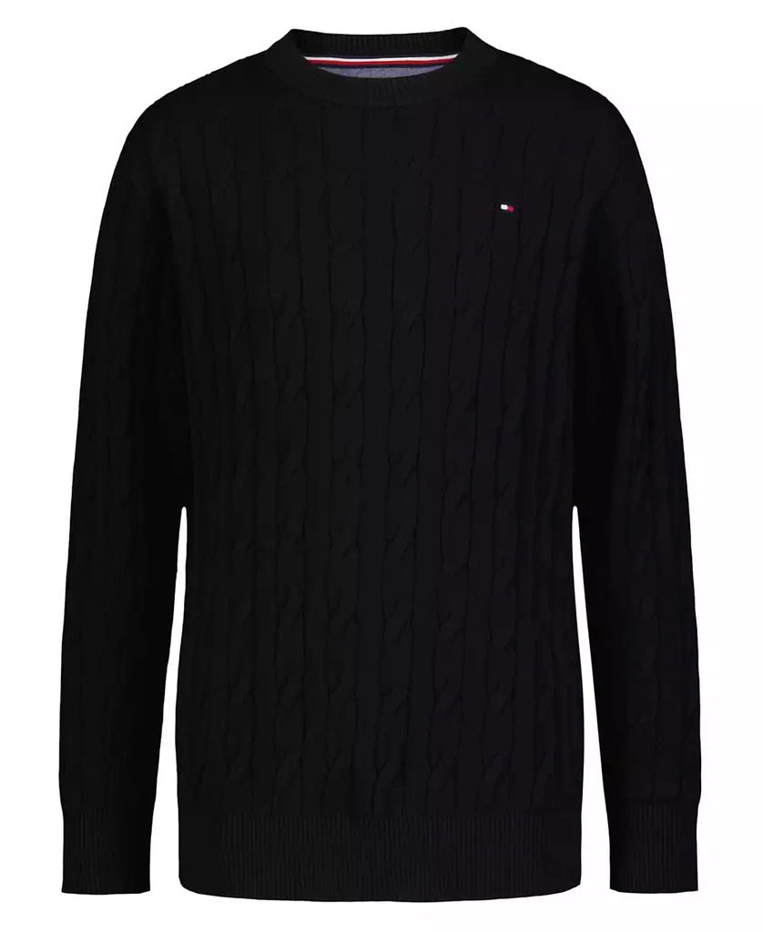 Tommy Hilfiger Boys' 8-20 Crewneck Cable Knit Sweater 1