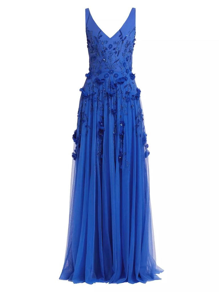 Theia Jane Floral Beaded Gown 1