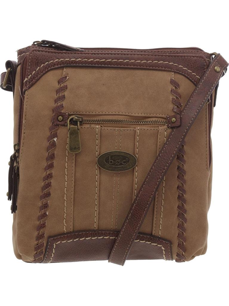 b.o.c. Womens Faux Leather Whipstitch Shoulder Handbag