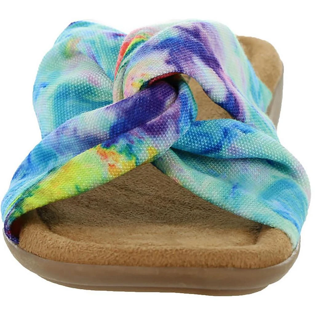 Minnetonka Sarong Womens Tie-Dye Criss-Cross Slide Sandals 2