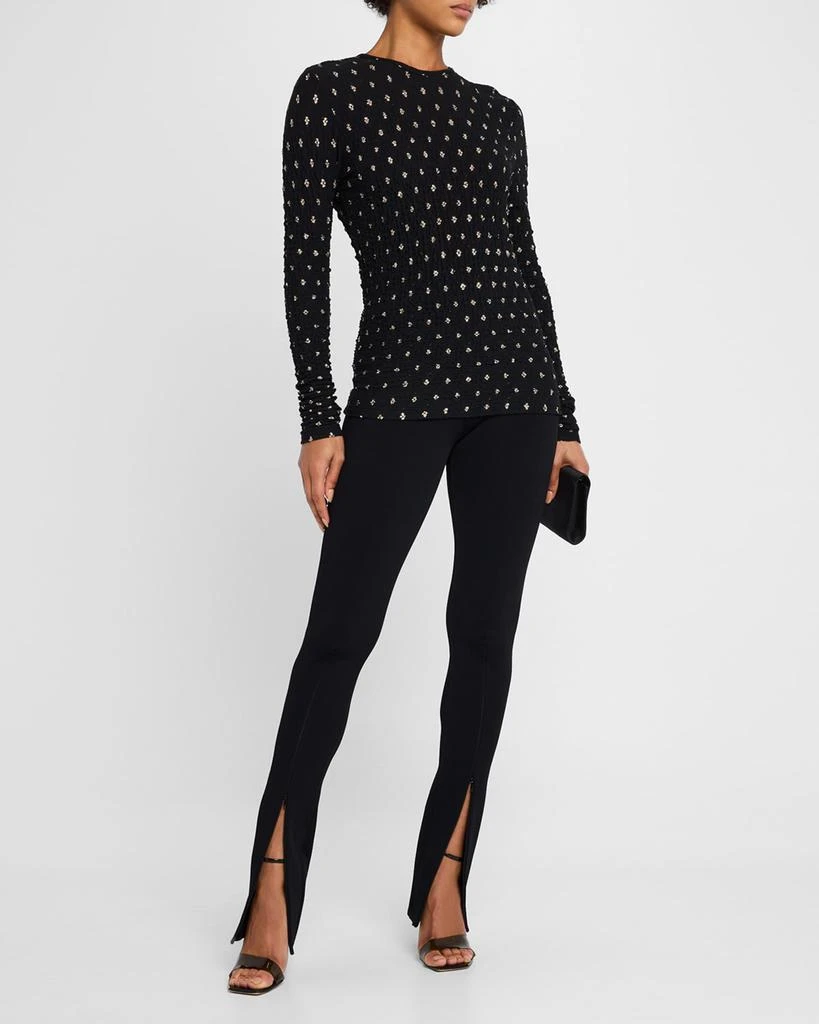 FRAME Dotted Long-Sleeve Mesh Top 2