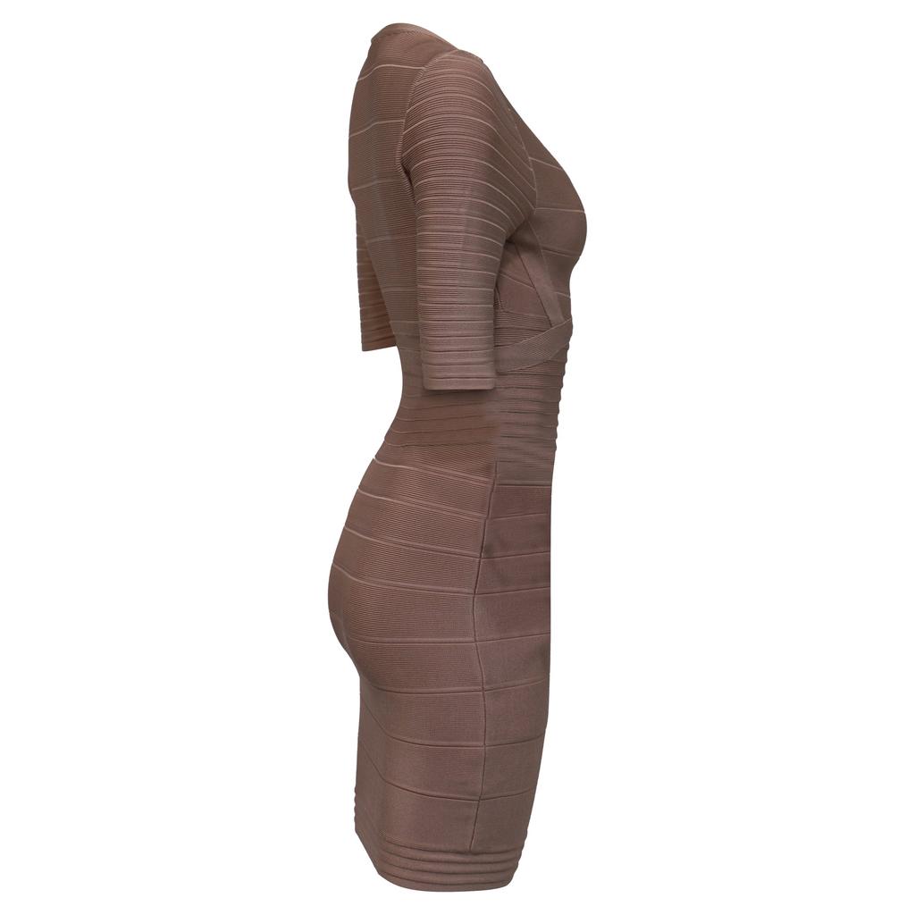 Herve Leger Bandage Mini Dress in Pink Rayon