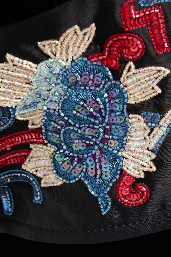 Zuhair Murad Strapless embellished satin and velvet mini dress 4