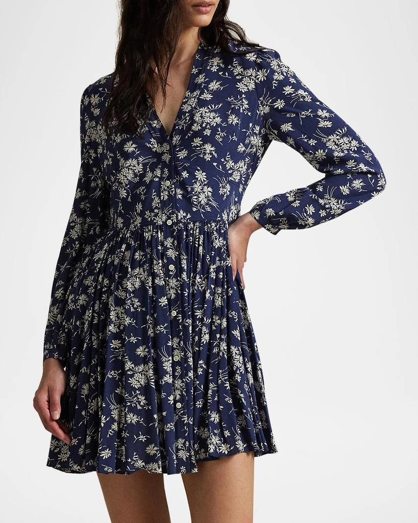 Ralph Lauren Floral Buttoned Crepe Dress 4