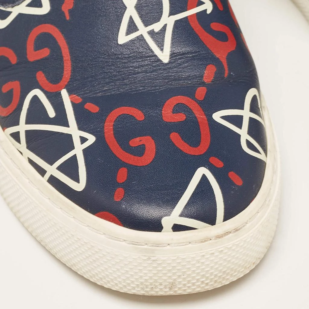 Gucci Gucci Navy Blue Leather Dublin Ghost Sneakers Size 41.5 8