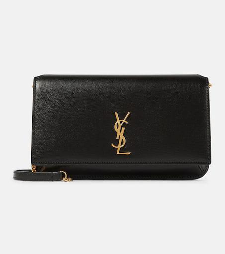 Yves Saint Laurent Cassandre leather phone pouch