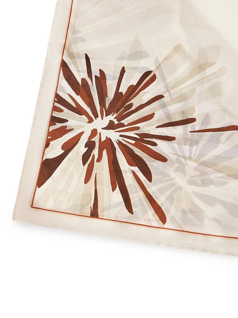 Brunello Cucinelli Silk Bloom Print Pongee Foulard 3