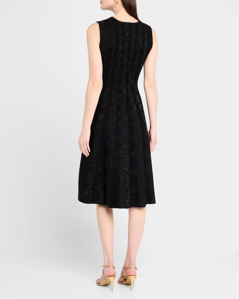 Oscar de la Renta Sleeveless Circle Jacquard Midi Dress 3