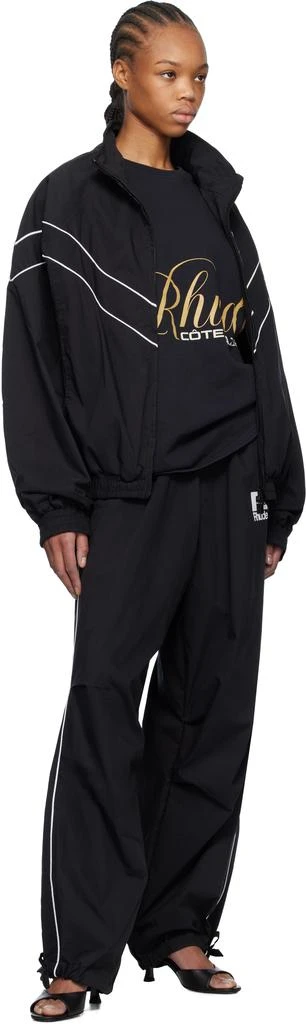 Rhude Black Piping Parachute Track Pants 4
