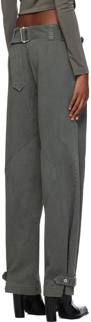 Dion Lee Gray Belted Shell Trousers 3