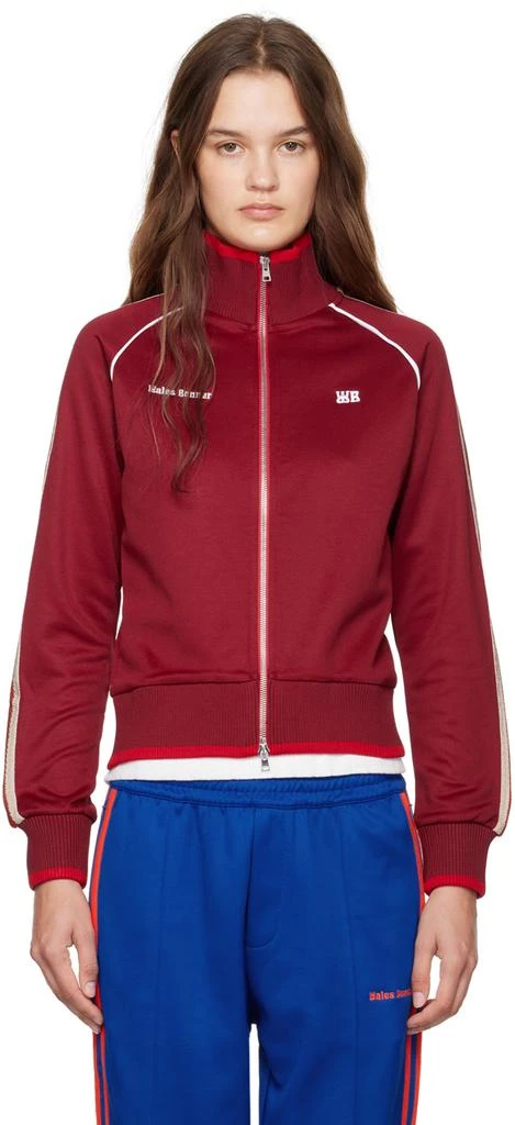 WALES BONNER Burgundy Shine Track Jacket 1