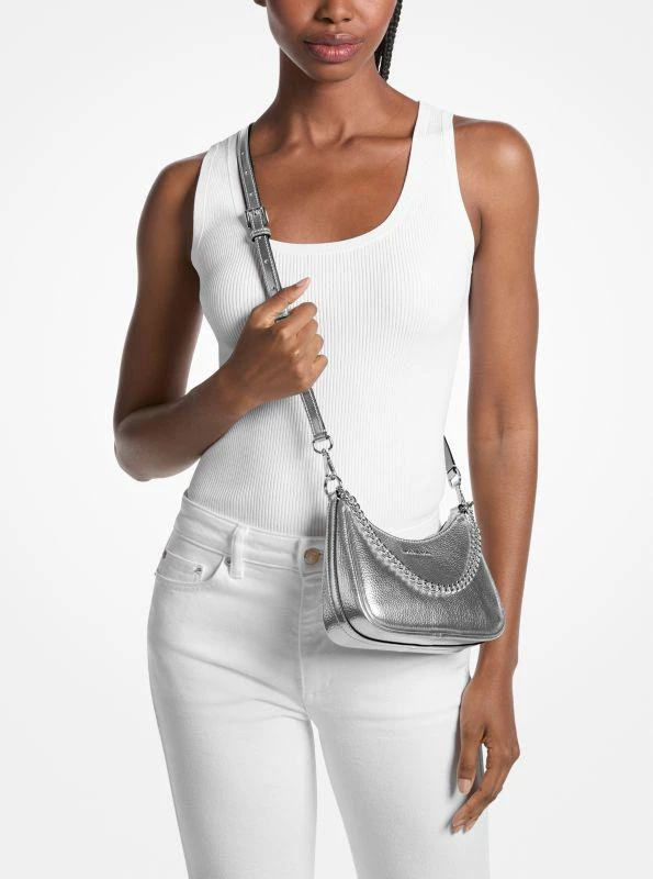 Michael Kors Jet Set Travel Small Metallic Convertible Crossbody Bag 3