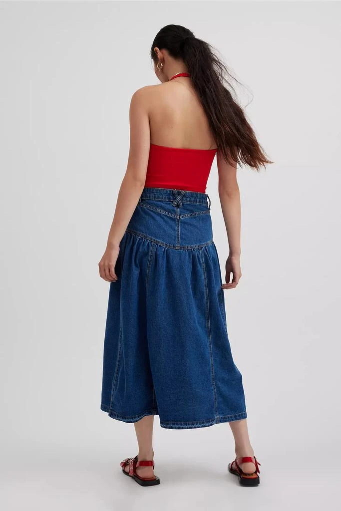 Kimchi Blue Kimchi Blue Clara Drop Waist Denim Midi Skirt 4