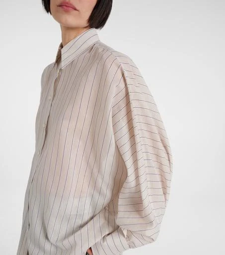 Brunello Cucinelli Cotton-blend lamé shirt 4