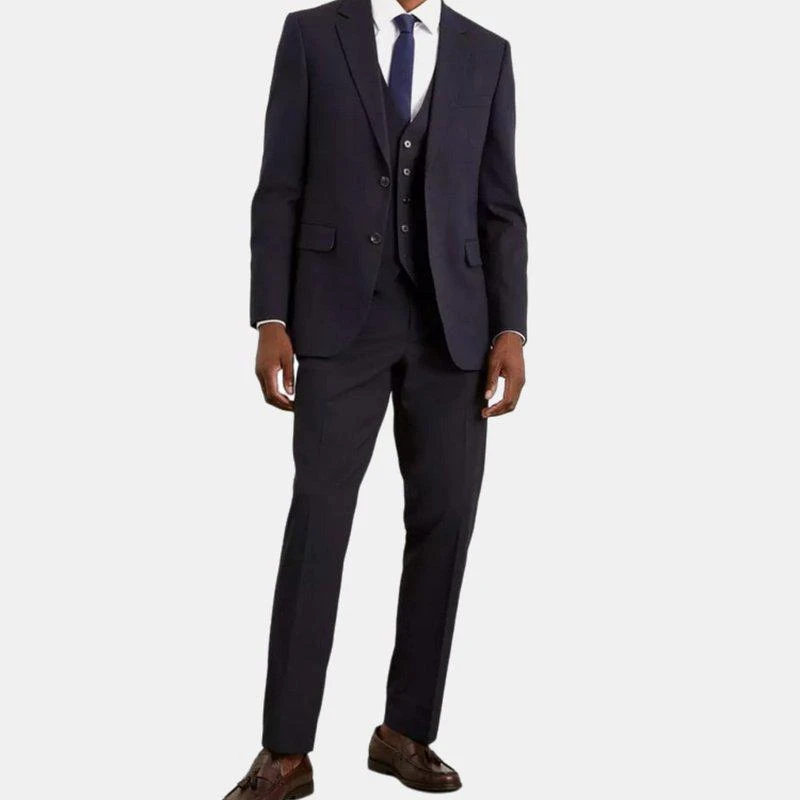 Burton Mens Essential Tailored Suit Trousers Navy 1
