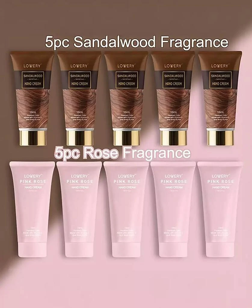 Lovery 10-Pc. Mini Sandalwood 
Rose Scented Hand Creams Gift Set 2
