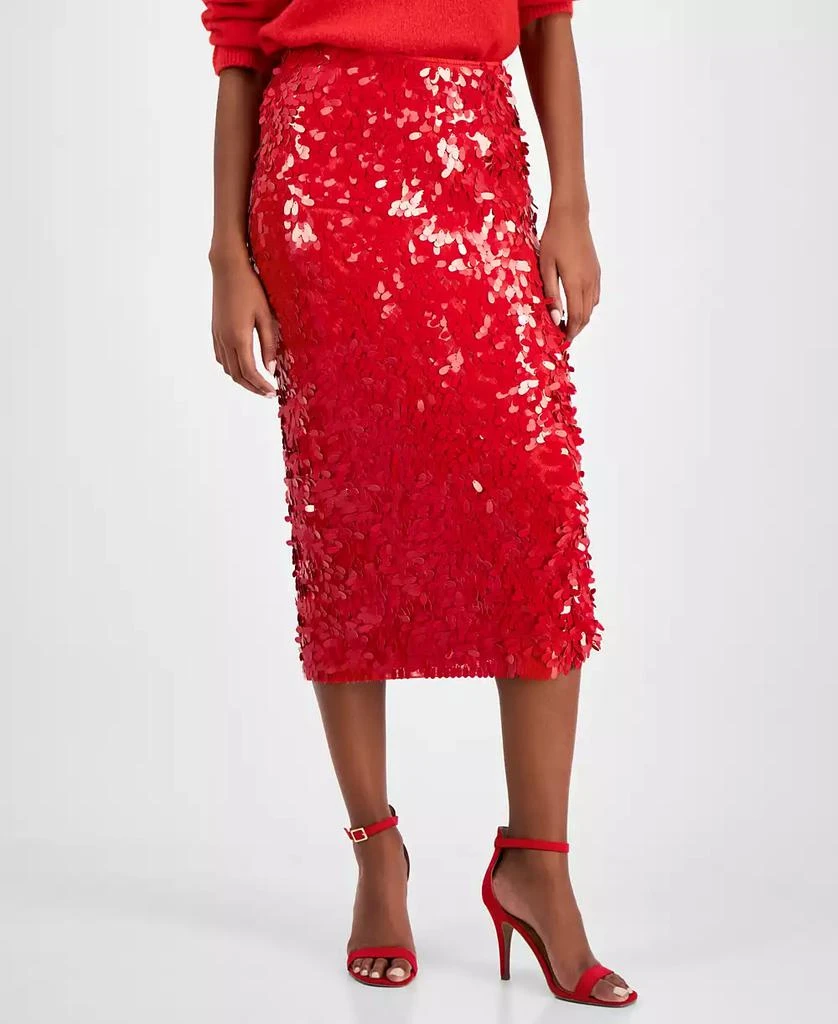 ASTR Women's Amos Sequin Midi Skirt 3