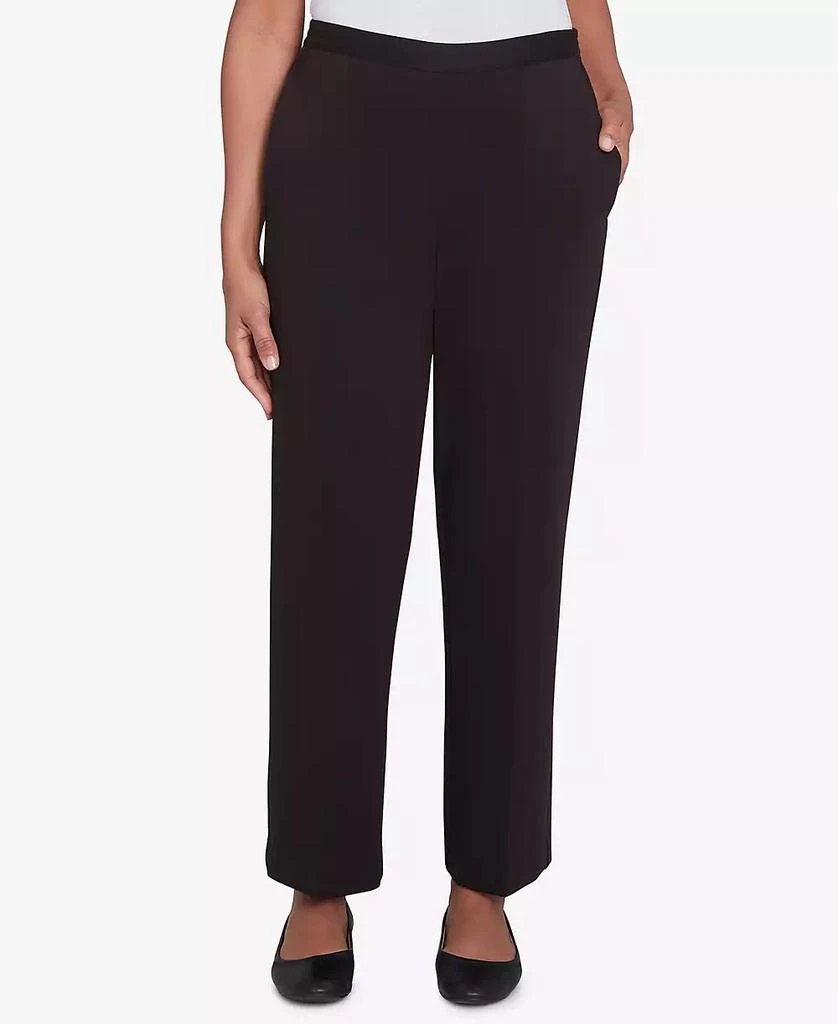 Alfred Dunner Petite Runway Ready Pull On Ponte Medium Length Pants 1