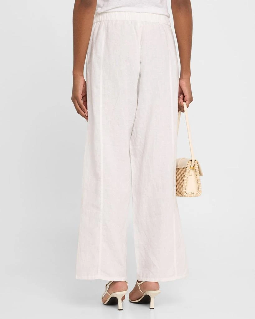 Eileen Fisher Petite Cropped Straight-Leg Organic Linen Pants 3