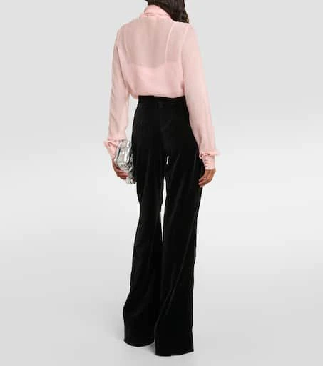 Costarellos Barine cotton velvet straight pants 3
