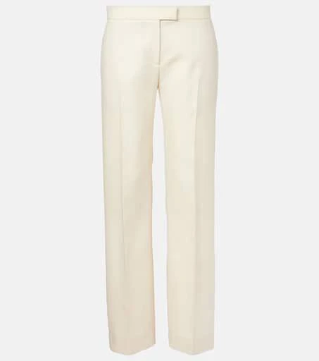 Khaite Callen wool and silk straight pants 1