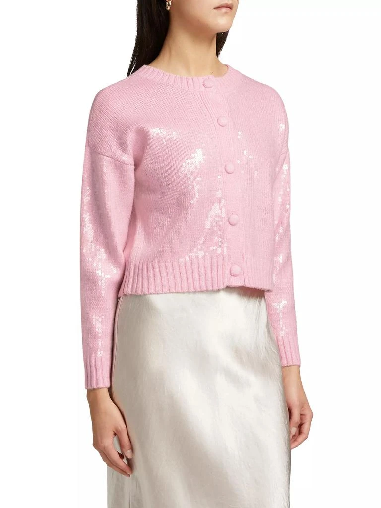 Design History Sequin Knit Button-Front Cardigan 4