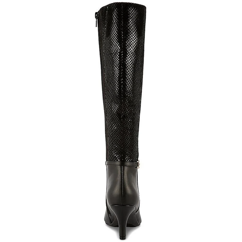 Karen Scott Freylyn Womens Faux Leather Snake Print Knee-High Boots 3