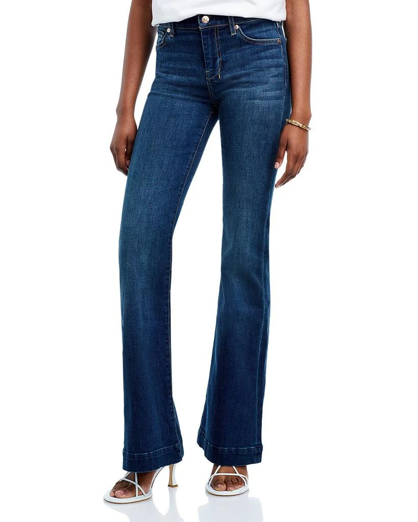7 For All Mankind B(air) Dojo Mid Rise Flare Jeans in Authentic Fate 1