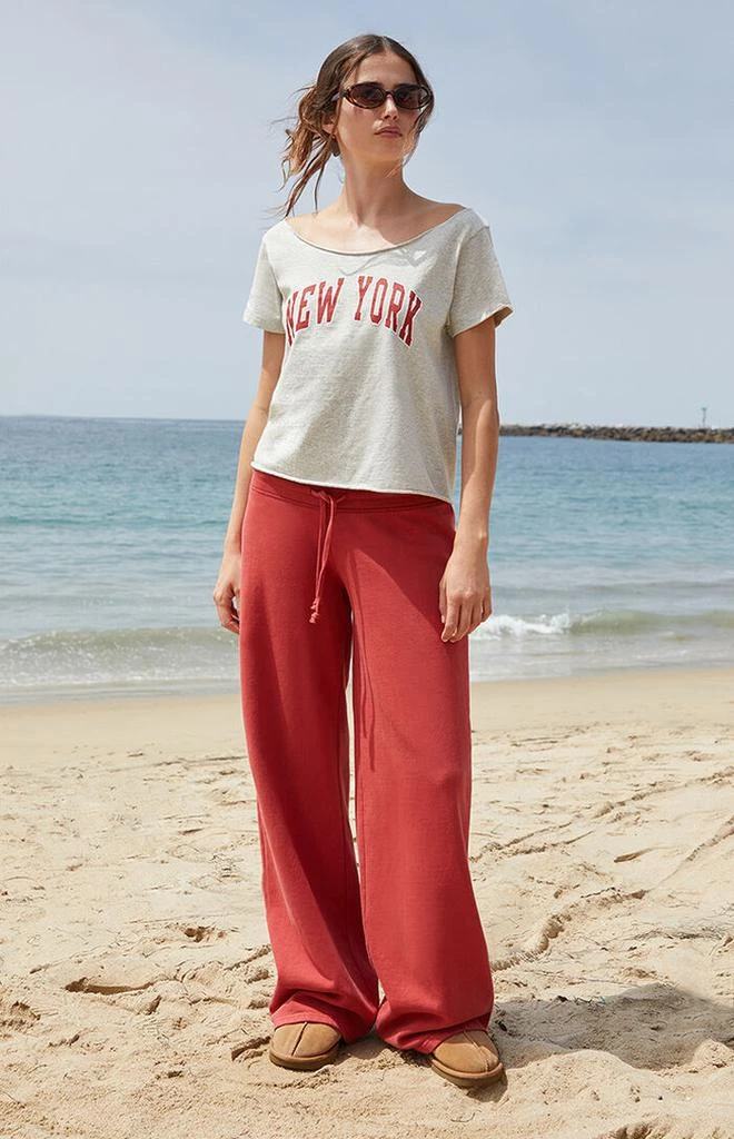 John Galt Red Hilary Soft Baggy Sweatpants 1