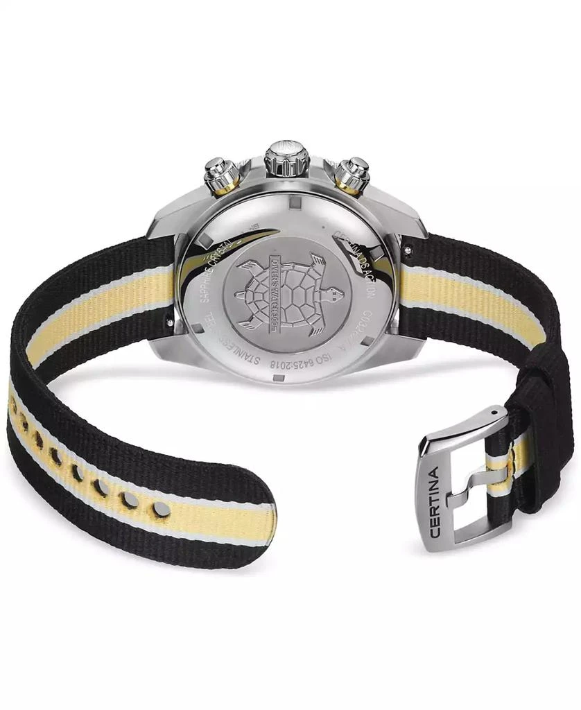 Certina Men's Swiss Automatic Chronograph DS Action Multicolor Nylon Strap Watch 45mm 4