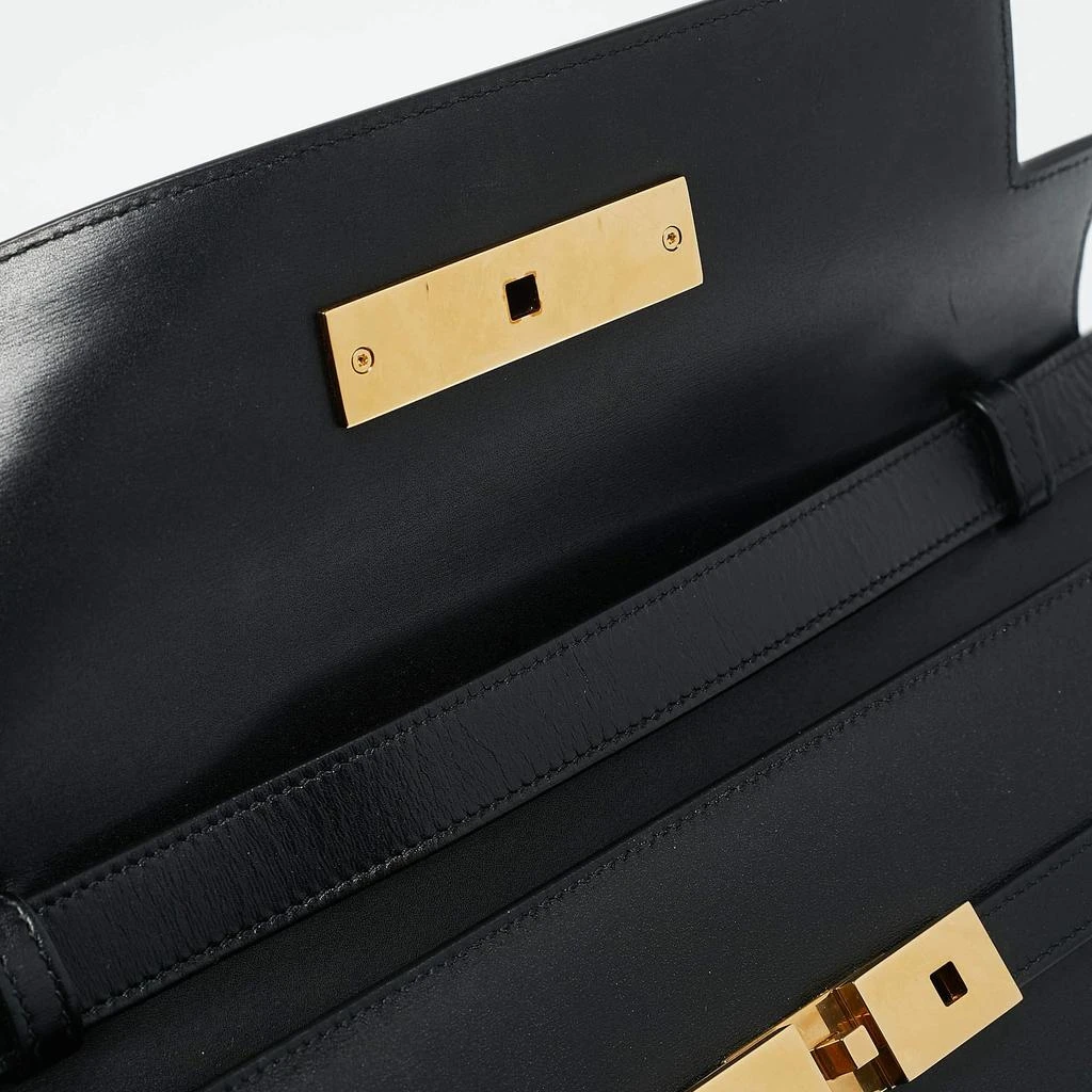 Yves Saint Laurent Saint Laurent Black Leather Medium Manhattan Flap Shoulder Bag 7