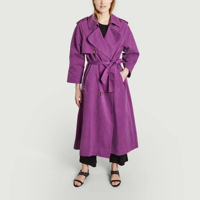 Modetrotter Swan Trench Coat Violet MODETROTTER 4