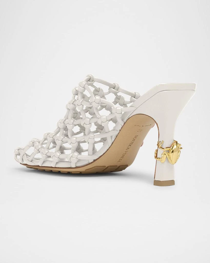 Bottega Veneta Frog Knotted Leather Stiletto Mules 4