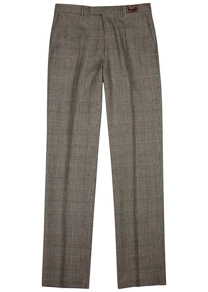 Gucci Checked wool-blend trousers 1