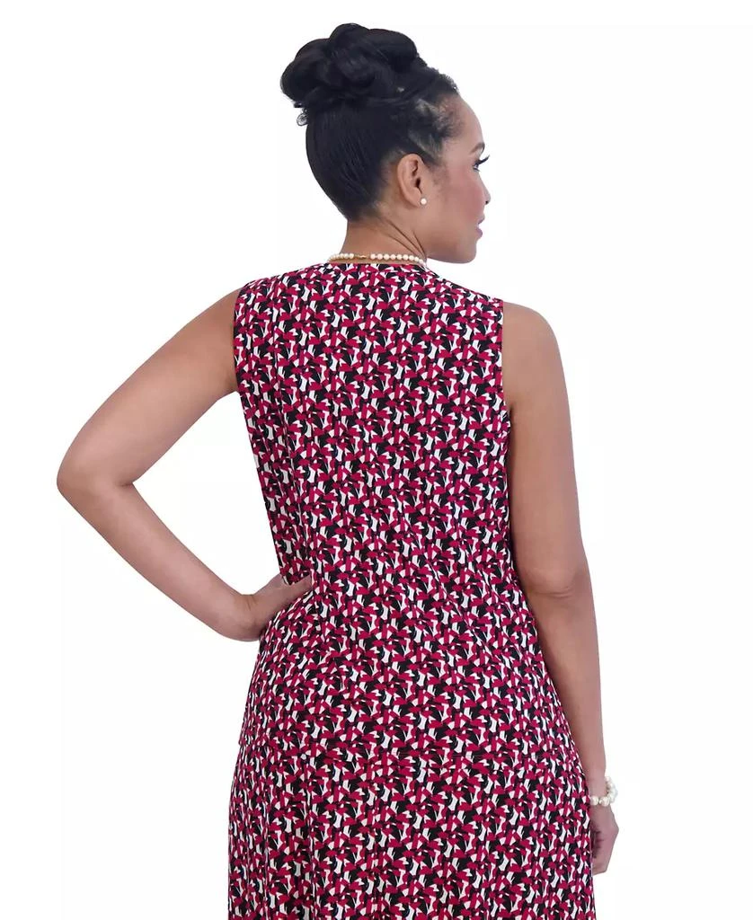 Kasper Women's Printed Sleeveless Keyhole Top 2