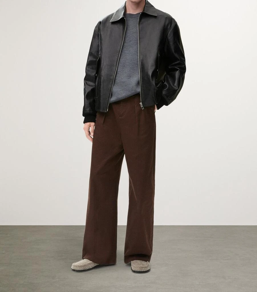 Loewe Leather and Canvas-Blend Bomber Jacket 3