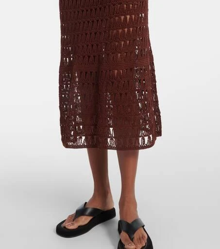 ANNA KOSTUROVA Marissa cotton crochet midi dress 5