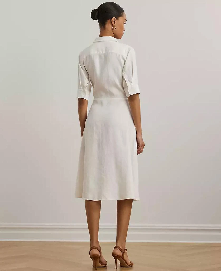 Ralph Lauren Petite 100% Linen Fit & Flare Shirtdress - Dresses & Skirts -  Free Shipping - BeyondStyle