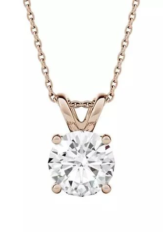 Charles & Colvard Colvard 1.9 Ct. T.w. Moissanite Pendant Necklace In 14K Rose Gold 1