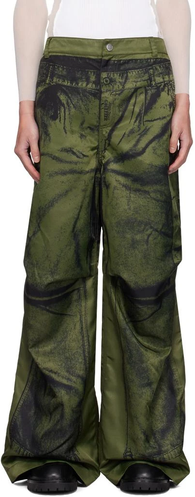 Jean Paul Gaultier Khaki 'The Trompe-L'œil' Cargo Pants 1