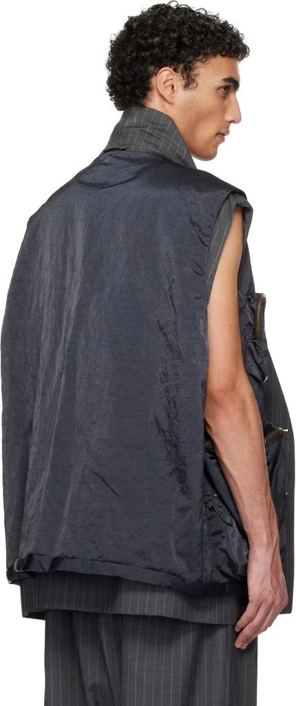 Hed Mayner Gray Pinstripe Vest Set 3